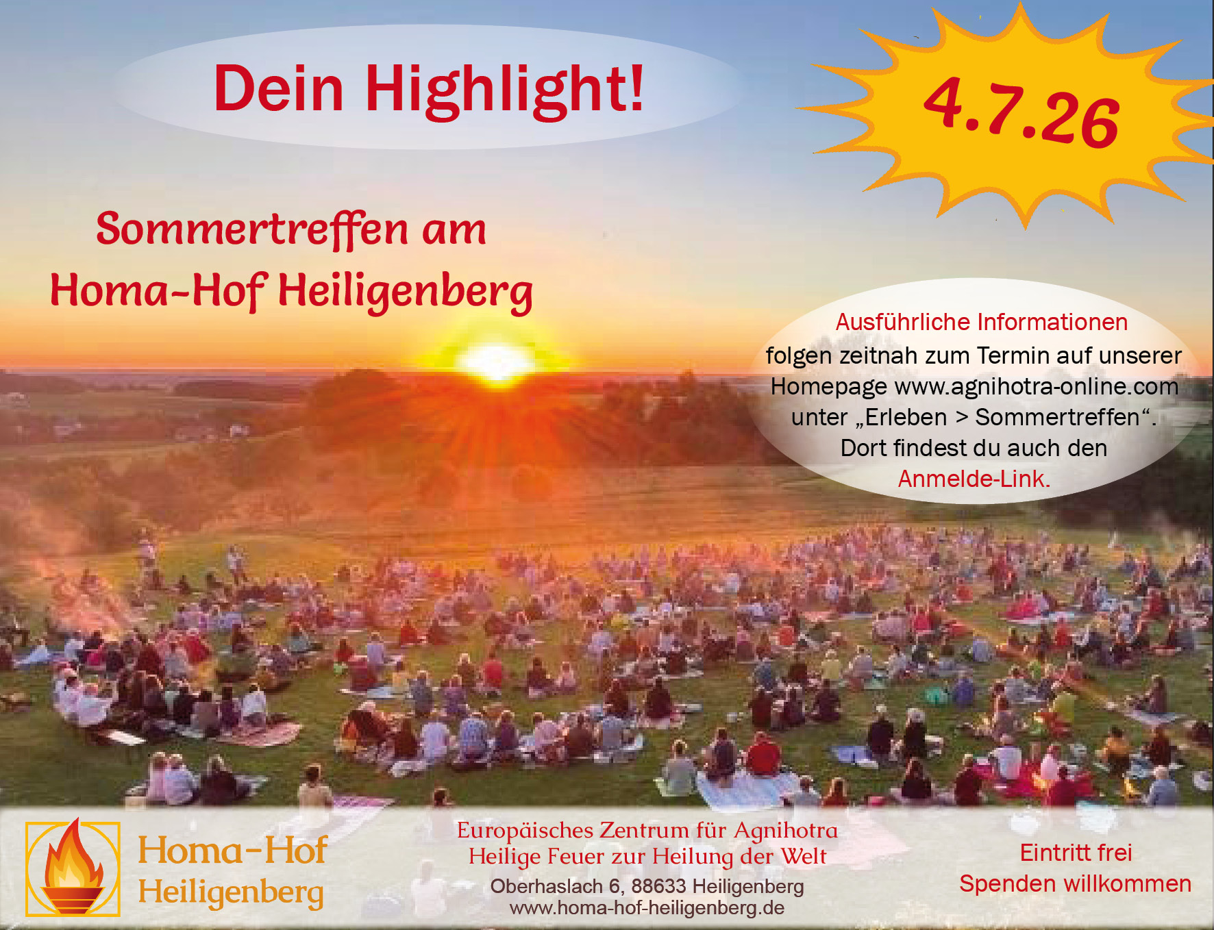 Flyer Sommertreffen 2026
