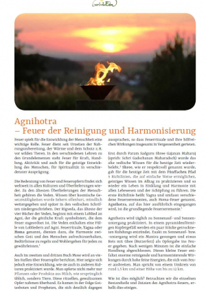 2019-06, GartenWEden Ausgabe 101, Agnihotra – Feuer der Reinigung und Harmonisierung